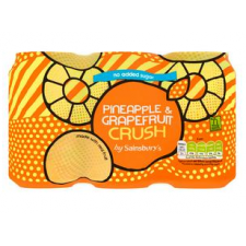 Sainsburys Pineapple and Grapefruit Crush 6x330ml cans