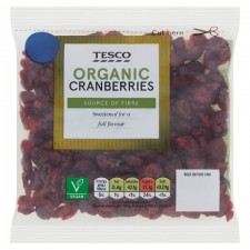 Tesco Organic Cranberries 100g