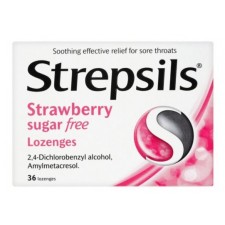 Strepsils Strawberry Sugar Free 36s