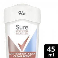 Sure Women Maximum Protection Clean Scent Deodorant Cream 45ml
