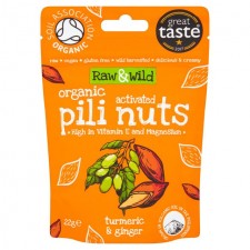 Raw and Wild Activated Pili Nuts Organic Turmeric and Ginger 22g