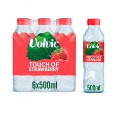 Volvic Touch Of Fruit Strawberry Flavoured Still Water 6X500ml