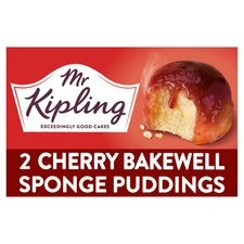 Mr Kipling Sponge Pudding Cherry Bakewell 2 Pack