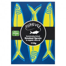Fish 4 Ever Smoked Sprats In Organic Olive Oil 110g