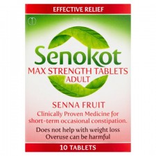 Senokot Max Strength Senna Fruit Adult 10 Tablets