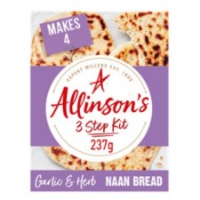 Allinson Garlic and Herb Naan Bread 3 Step Kit 237g