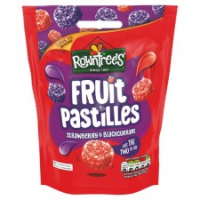 Rowntrees Strawberries and Blackcurrant Fruit Pastilles Sharing Bag 143g