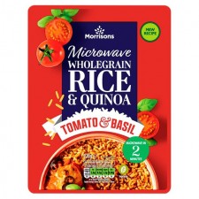 Morrisons Microwave Wholegrain Rice Quinoa Tomato and Basil 220g