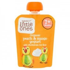 Sainsburys Little Ones Organic Peach and Mango Yoghurt 90g 7 Months