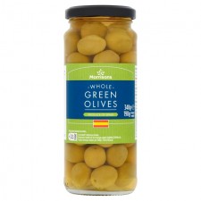 Morrisons Whole Green Olives in Brine 340g