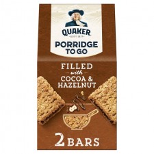 Quaker Porridge To Go Filled with Cocoa and Hazelnut 2 x 65g