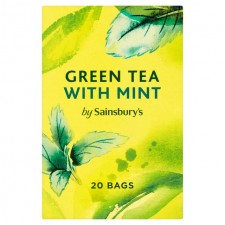 Sainsburys Fairtrade Green Tea with Mint 20 Teabags