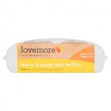 Lovemore Gluten and Wheat Free Lemon Poppyseed Muffins 2 per pack