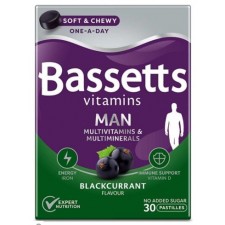 Bassetts Vitamins Man Blackcurrant Flavour 30 Pastilles
