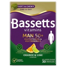 Bassetts Vitamins Man 50+ Orange and Lime Flavour 30 Pastilles