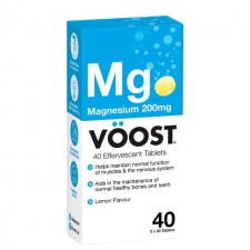 Voost Mg Lemon Magnesium Effervescent Tablets 200mg 40 per pack