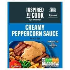 Sainsburys Inspired to Cook Creamy Peppercorn Sauce Mix 25g