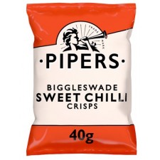 Retail Pack Pipers Biggleswade Sweet Chilli Crisps 24 x 40g