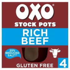Oxo Stock Pots Reduced Salt Rich Beef 4 x 20g