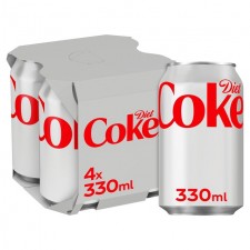 Coca Cola Diet 4 x 330ml Cans