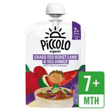 Piccolo Organic Roast Lamb Dinner and Vegetables with a hint of Rosemary 130g