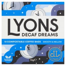 Lyons Decaf Dreams Coffee Bags 10 Pack