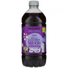 Marks and Spencer No Added Sugar Double Strength Apple and Blackcurrant Squash 750ml