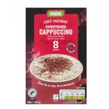Asda Cafe Instant Sweetened Cappuccino Sachets 8 Pack
