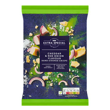 Asda Extra Special Cheddar and Red Onion Hand Cooked Sharing Crisps 150g 