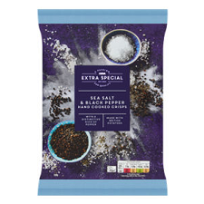 Asda Extra Special Sea Salt and Black Pepper Hand Cooked Sharing Crisps 150g