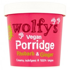 Wolfys Vegan Porridge Pot with Rhubarb and Ginger 84g