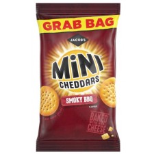Retail Pack Jacobs Grab Bag Mini Cheddars Smoky BBQ Flavour 30 x 45g Packs