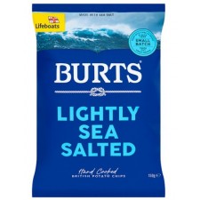 Retail Pack Burts Lightly Sea Salted Hand Cooked British Potato Chips 10 x 150g