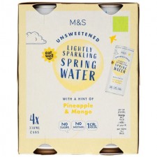 Marks and Spencer Sparkling Pineapple and Mango Water 4 x 330ml