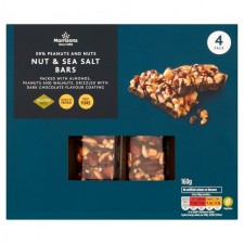 Morrisons Dark Chocolate and Sea Salt Nut Bars 160g