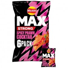 Walkers Max Spicy Prawn Cocktail Crisps 6 x 27g