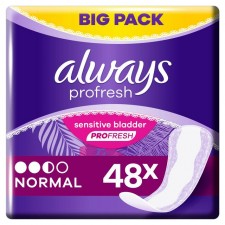 Always Dailies Profresh Panty Liners Normal 48 Pack