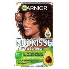 Garnier Nutrisse Creme Brown Hair Dye Permanent 4.13 Luminous Chestnut
