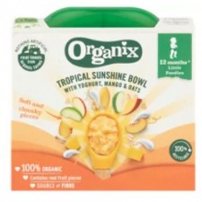 Organix Tropical Sunshine Bowl with Yoghurt Mango and Oats 12 Months+ 120g
