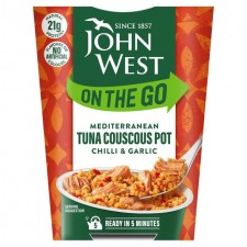 John West On the Go Pots Mediterranean Chilli and Garlic Tuna Cous Cous 120g