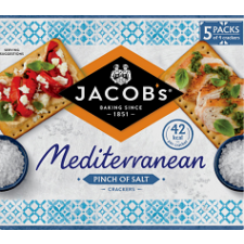 Jacobs Mediterranean Pinch of Salt Crackers 190g