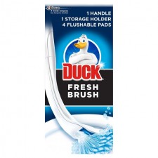 Duck Toilet Fresh Brush Starter Kit 1 Handle 4 Refills