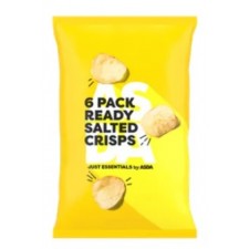 Asda Just Essentials Ready Salted Crisps 6 Pack