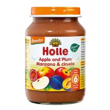 Holle Organic 6 Months Apple and Plum Jars 6 x 190g Pack