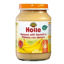 Holle Organic 6 Months Banana with Semolina Jars 6 x 190g Pack