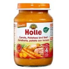 Holle Organic 4 Months Carrots Potatoes and Beef Jars 6 x 190g Pack