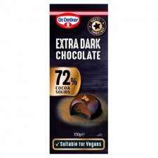Dr Oetker Extra Dark 72% Chocolate Bar 150g