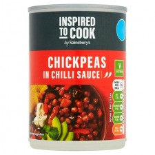 Sainsburys Inspired to Cook Chickpeas in Chilli Sauce 400g