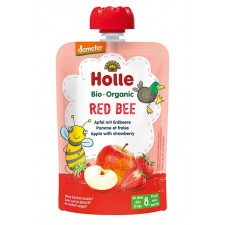 Holle Organic 8 Months Apple and Strawberry 12 x 100g Pouch