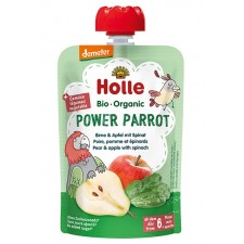Holle Organic 6 Months Apple and Pear with Spinach 12 x 100g Pouch